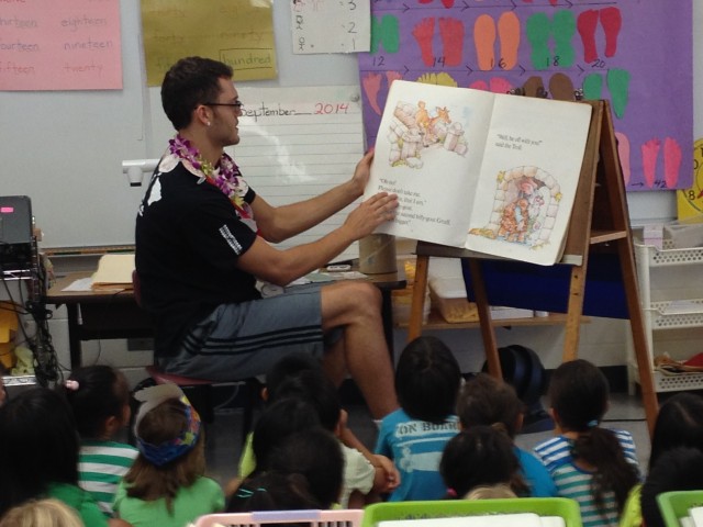 Besides reading to children, Stefan Jankovic is capable of schooling a few people in the NBA summer league, too. 