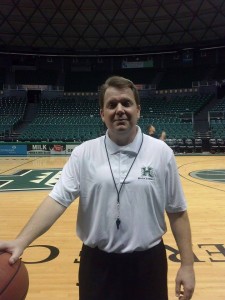 Assistant coach Brad Autry at his first UH practice.