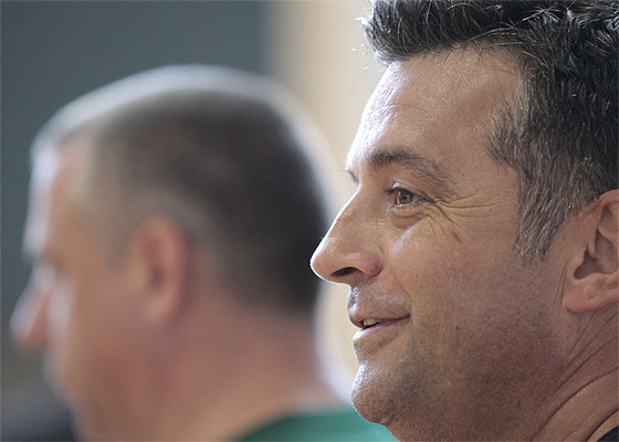 Could assistant volleyball coach Milan Zarkovic be up for a promotion?  (Jamm Aquino/The Honolulu Star-Advertiser)