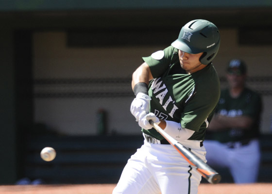 Freshman Eric Ramirez has stepped right in for the UH baseball team this season. Photo by Bruce Asato/Star-Advertiser.
