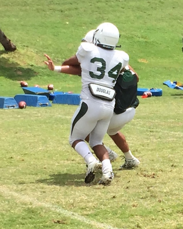 Not only can running back Pereese Joas run and catch, but he also can block