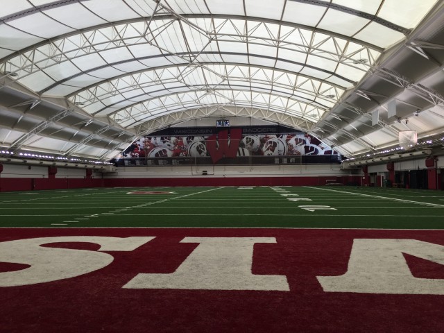 Wisconsin's indoor practice facility. 