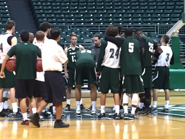 Coach Eran Ganot called his team together following the first practice of the 2015-16 season.