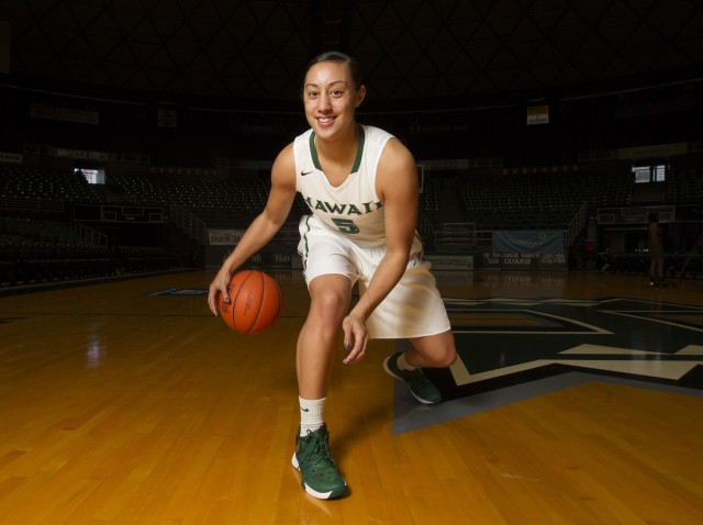 Rainbow Wahine sophomore Sarah Toeaina led UH with 14 points in wins over Grand Canyon and Northern Arizona last week. Photo by Cindy Ellen Russell