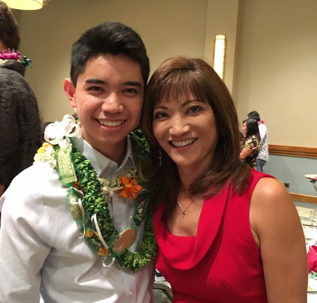 Libero Kolby Kanetake and mother Donna Kanetake 