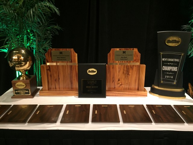 Hawaii's 2015-16 hoops hardware was on display at the team's postseason awards banquet Thursday.