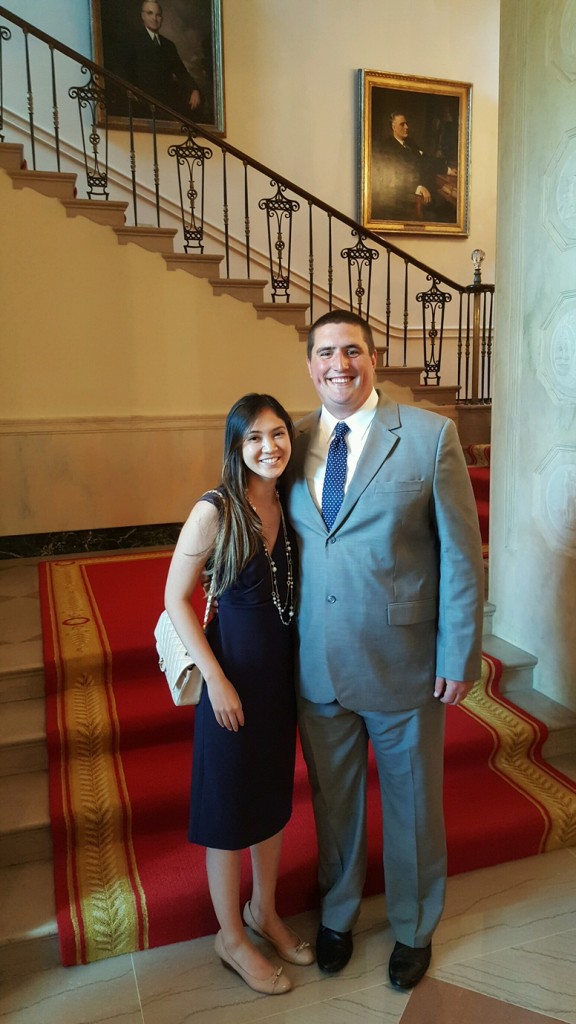 Lacey Lavarias and Phil Rauscher in the White House. 