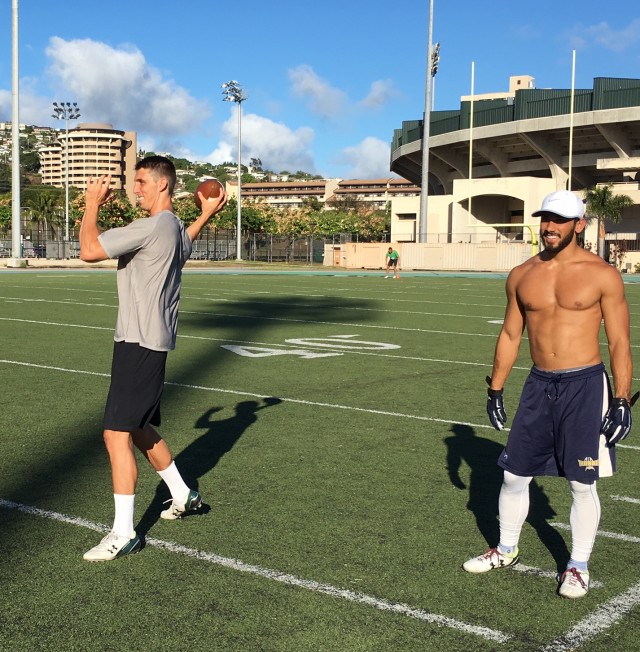 Quarterback Beau Reilly and John Ursua