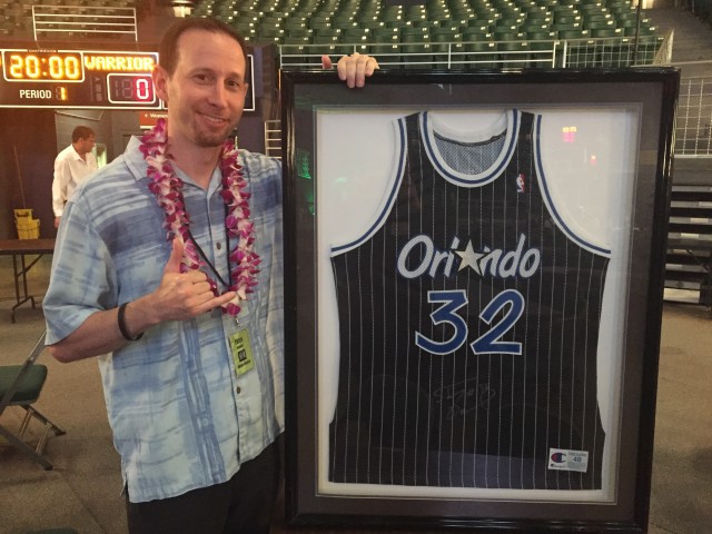 Ganot received a signed Shaquille O'Neal jersey, donated by a winner from the silent auction.