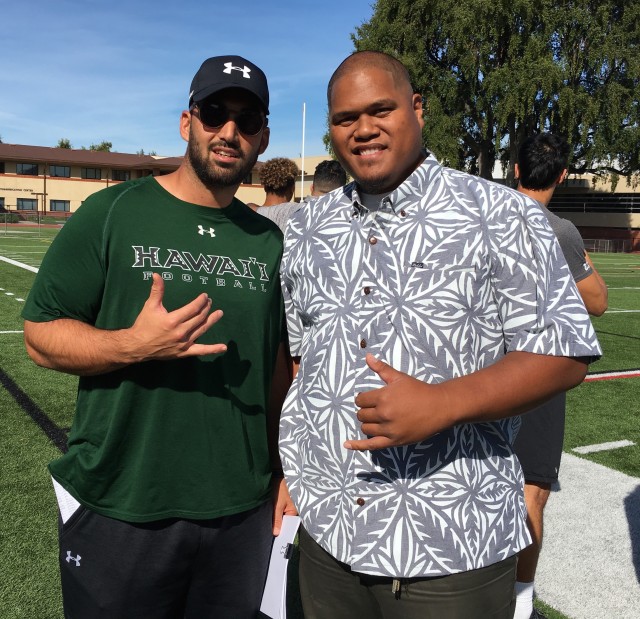 UH graduate assistant John Estes and Ray Hisatake