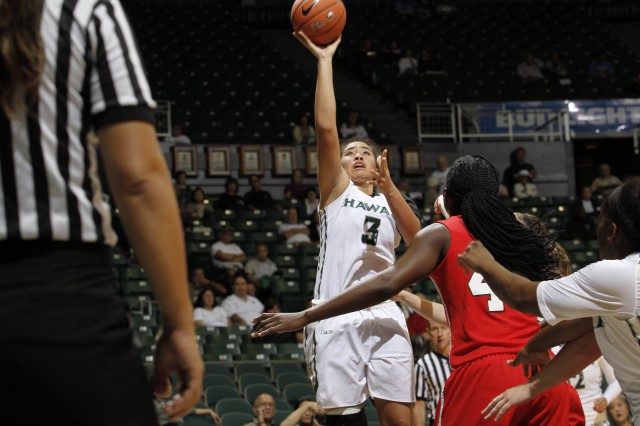 UH freshman forward  Keleah-Aiko Koloi went 5-for-7 from the field last week and is shooting a team-high 55 percent. Photo courtesy UH.