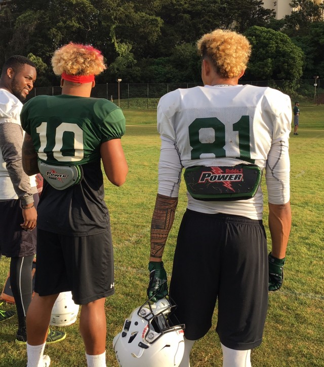 Running back Mel Davis, linebacker Jeremiah Pritchard and wideout Kalakaua Timoteo III