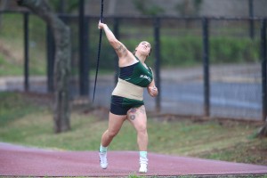 UH sophomore Karen Bulger claimed silver in the javelin at last year's Big West championships. Photo courtesy UH Media Relations.