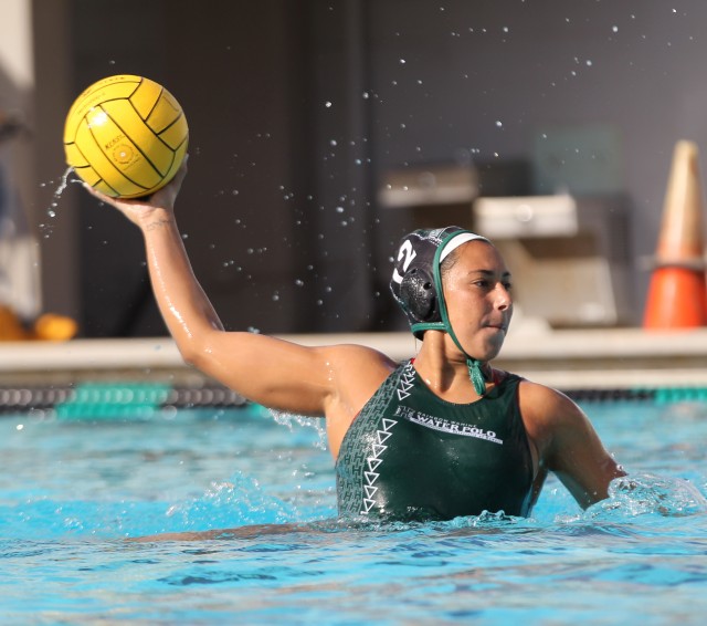 Rainbow Wahine sophomore Irene Gonzalez scored three goals in Saturday's 11-5 win over Indiana and is second on the team with 24 this season.  Darryl Oumi/Special to the Star-Advertiser