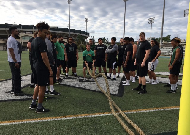 Strength/conditioning coach Bubba Reynolds goes through the guidelines