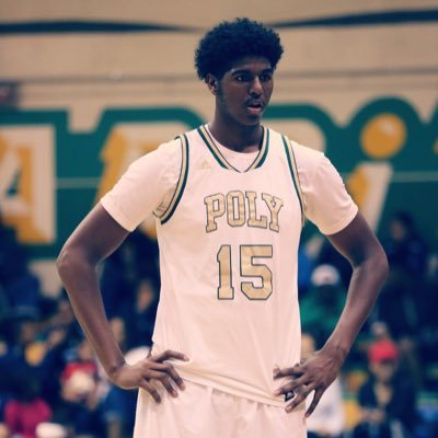 Long Beach Poly forward/center Myles Johnson is expected to be here this weekend. (Johnson Twitter photo).
